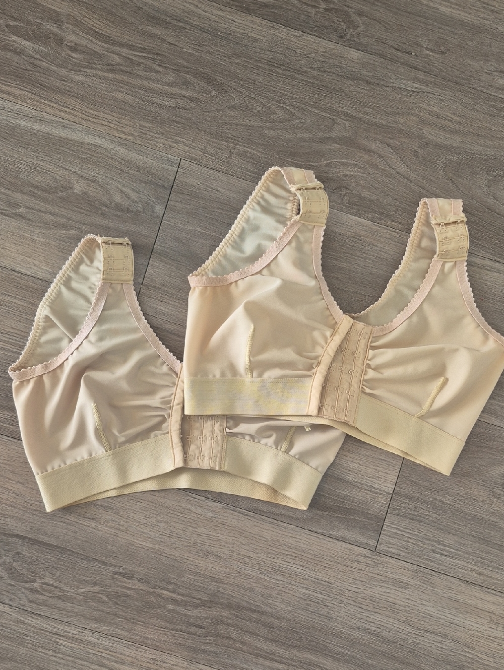 Post Surgery ISAVELA Front-Closure Nude Wireless Support Bra - Pack of 2